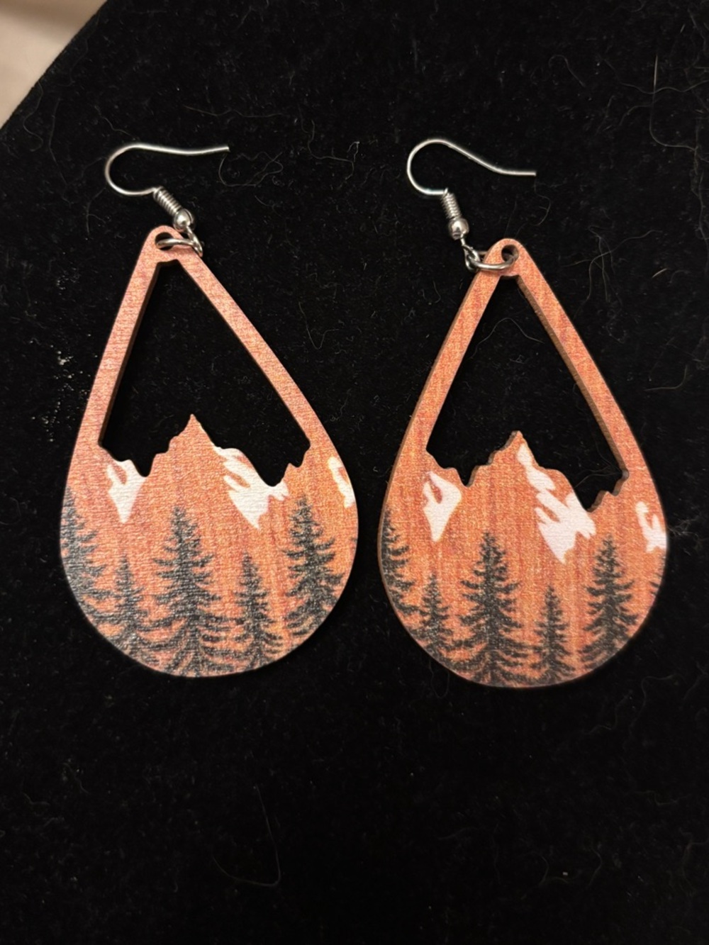 Wood Dangling Earrings